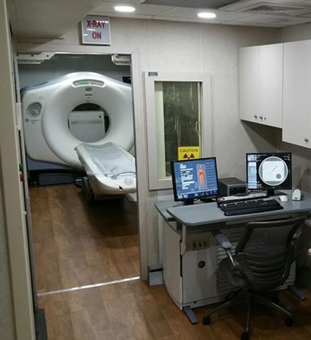 Mobile GE LightSpeed VCT 64 CT Scanner with ASiR Low Dose Reduction